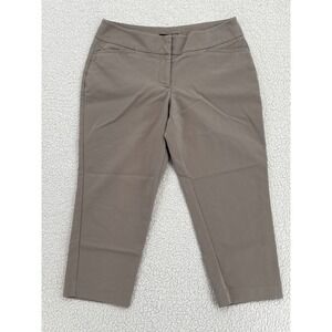 Apt. 9 Essentials Women Size 10 Capri Pants Tan Flat Front Stretch